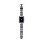 White & Navy Gingham Cinturino per smartwatch