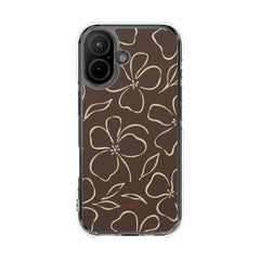 Butter & Brown Floral Clear Magnetic Phone Case by etchd, view 13