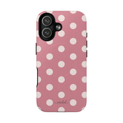 Cream & Blush Polka Dot Magnetic Phone Case by etchd, view 25