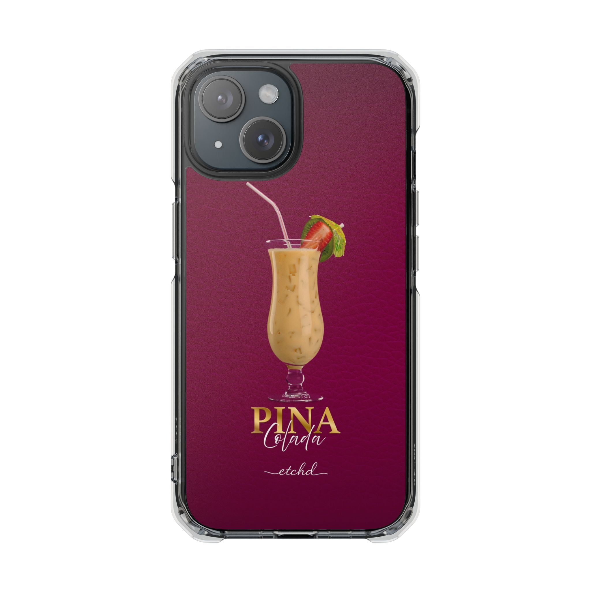 Pina Colada Clear Magnetic Phone Case by etchd, view 2