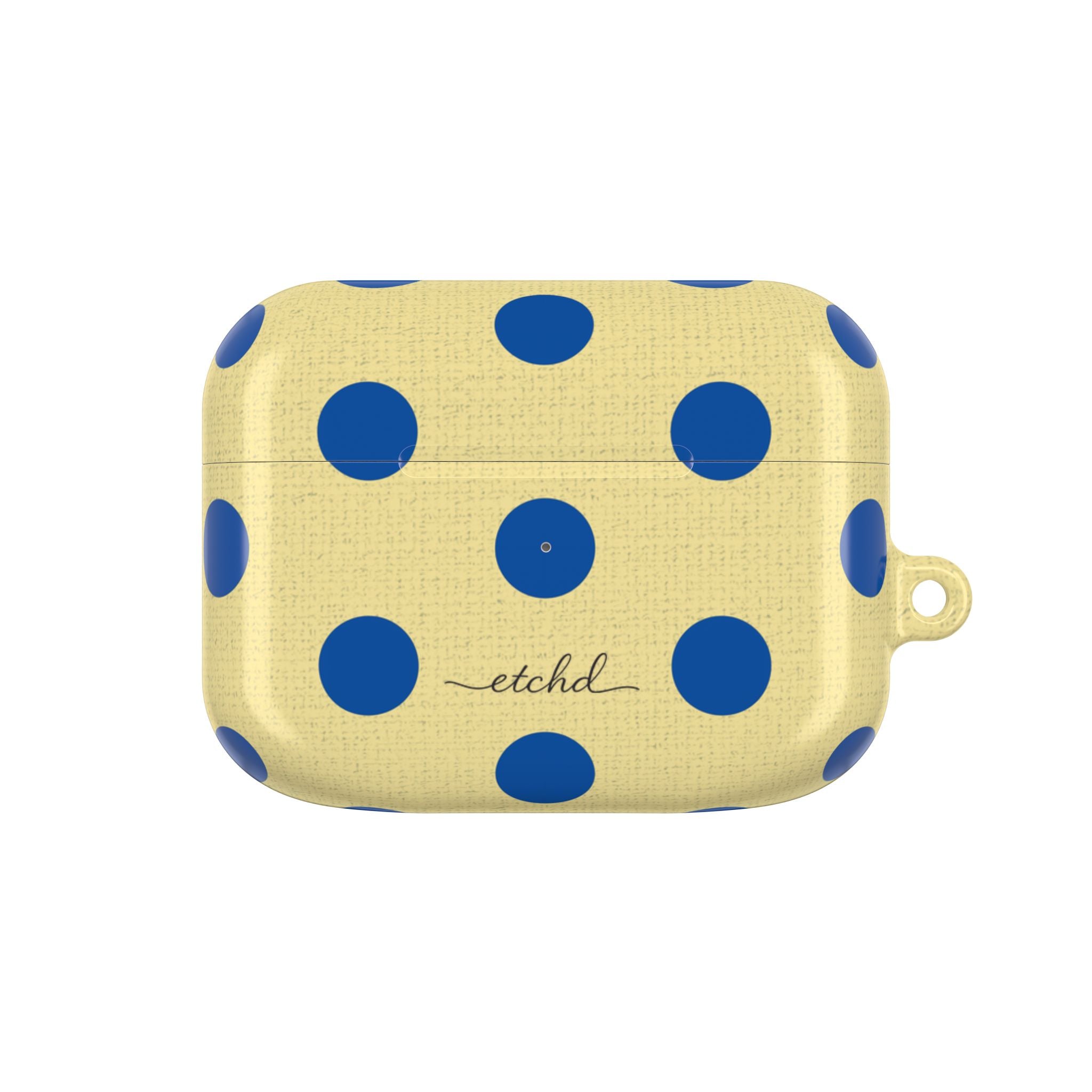 Cobalt & Butter Polka Dot AirPod Case by etchd
