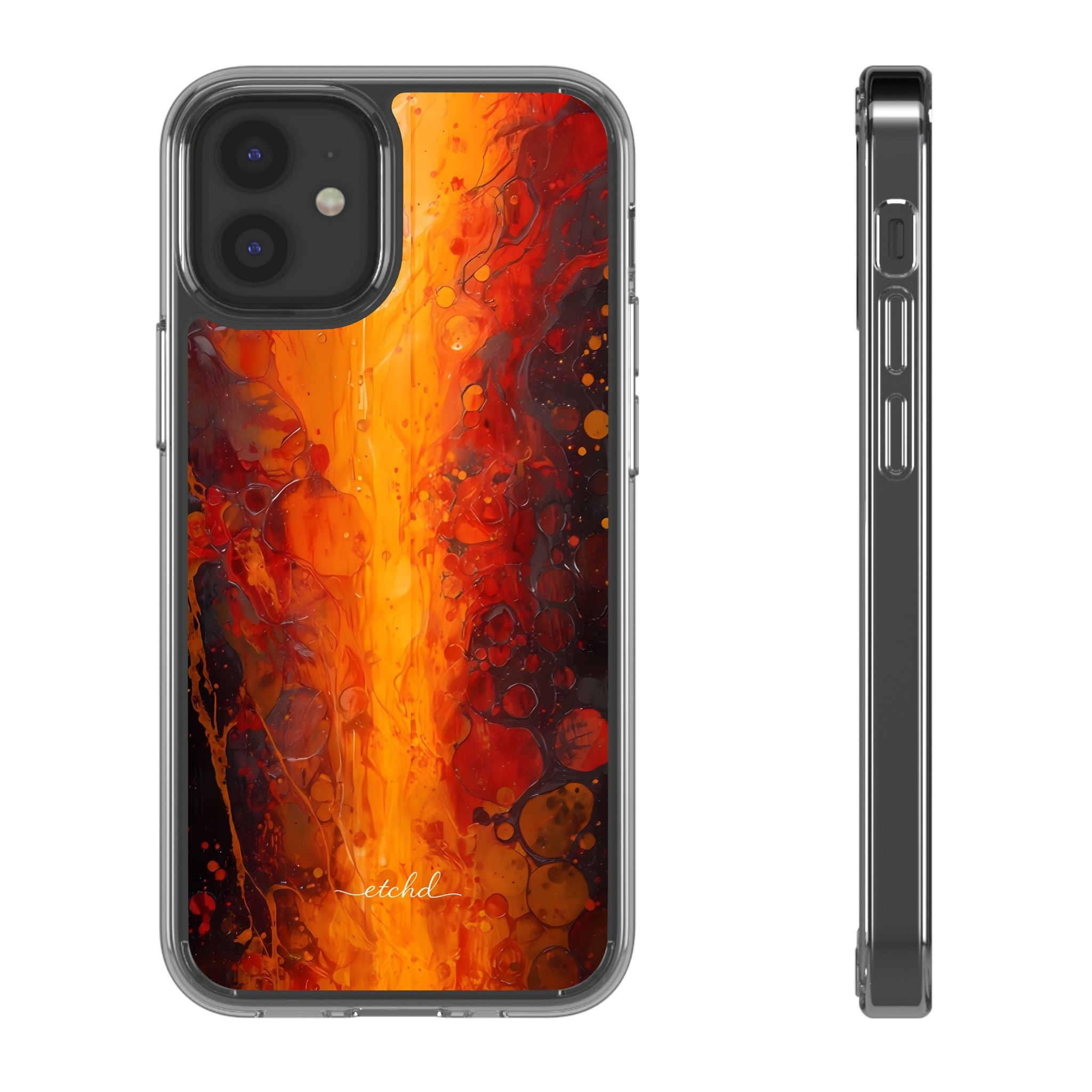 Molten Core Clear Phone Case by etchd, view 2