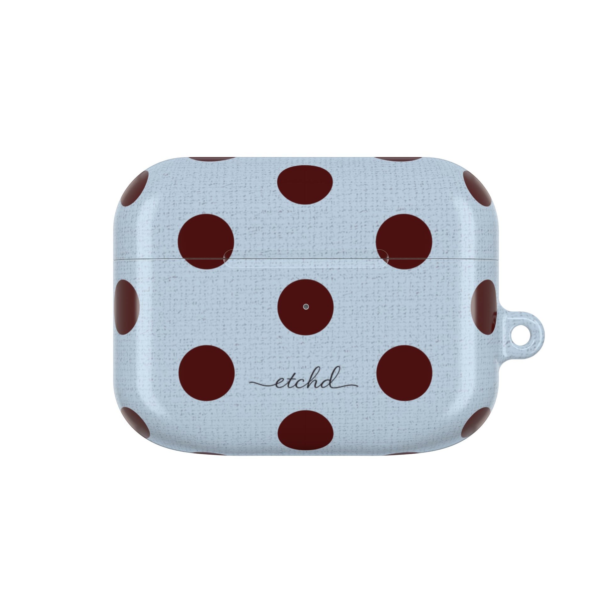 Blue & Cherry Polka Dot AirPod Case by etchd