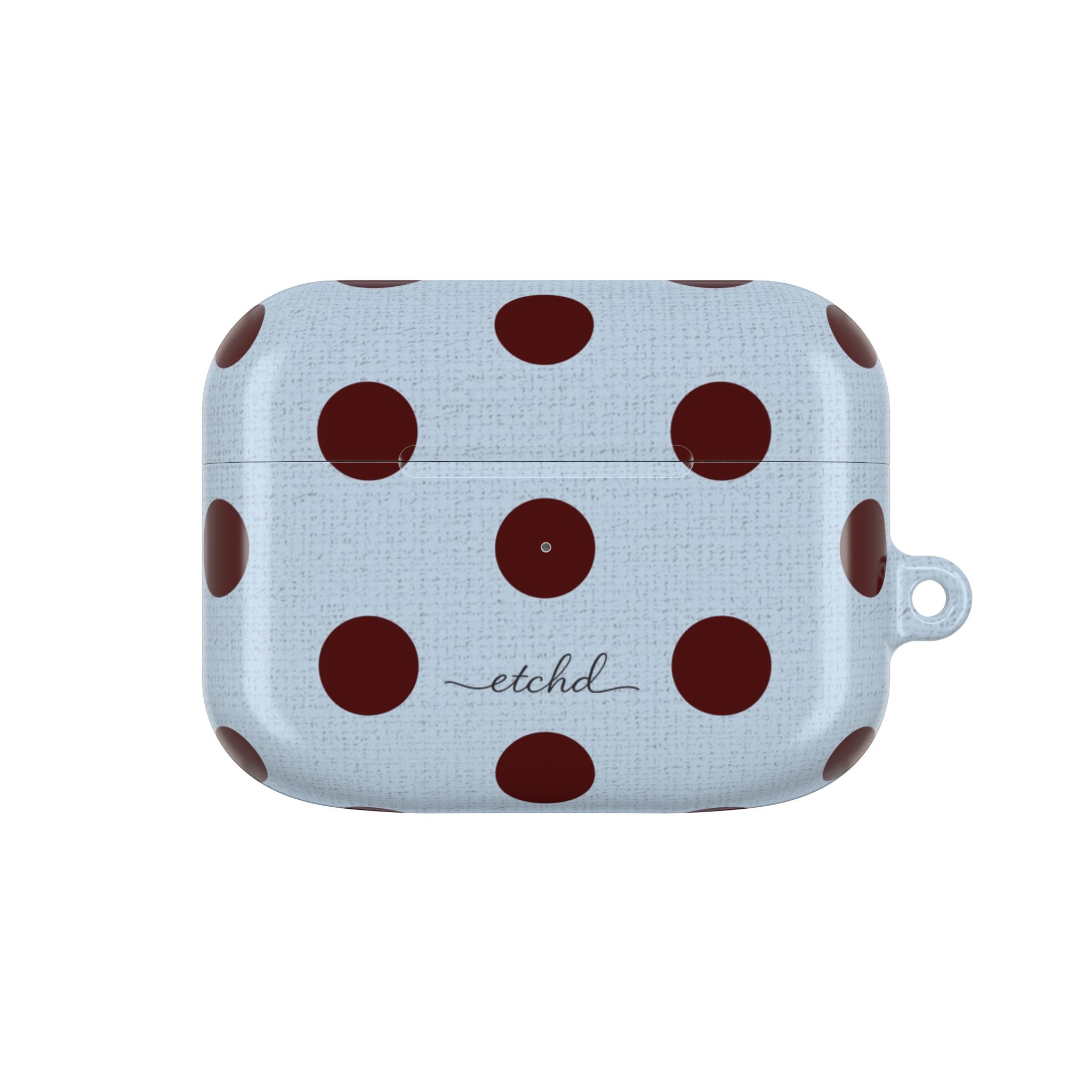 Blue & Cherry Polka Dot AirPod Case by etchd