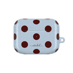 Blue & Cherry Polka Dot AirPod Case by etchd