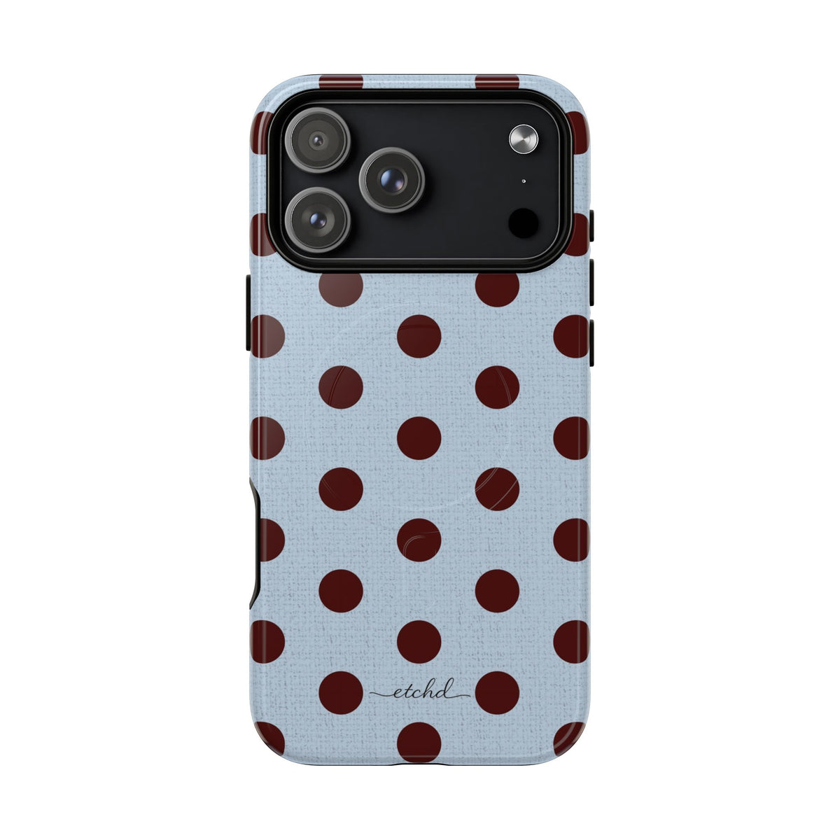 Blue & Cherry Polka Dot Magnetic Phone Case by etchd, view 31
