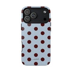 Blue & Cherry Polka Dot Magnetic Phone Case by etchd, view 31