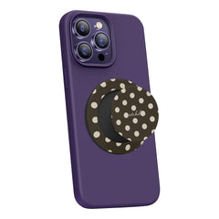 Cream & Brown Polka Dot Phone Grip And Stand by etchd, view 4