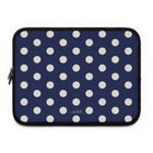 Cream & Navy Polka Dot Laptop Sleeve