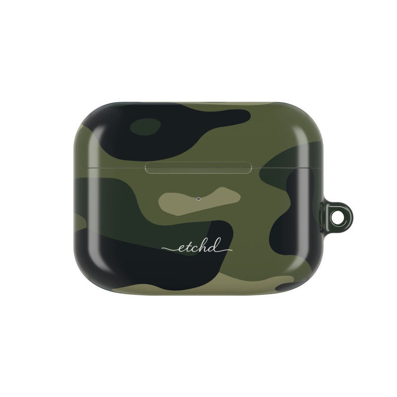Green Camo AirPod Case by etchd