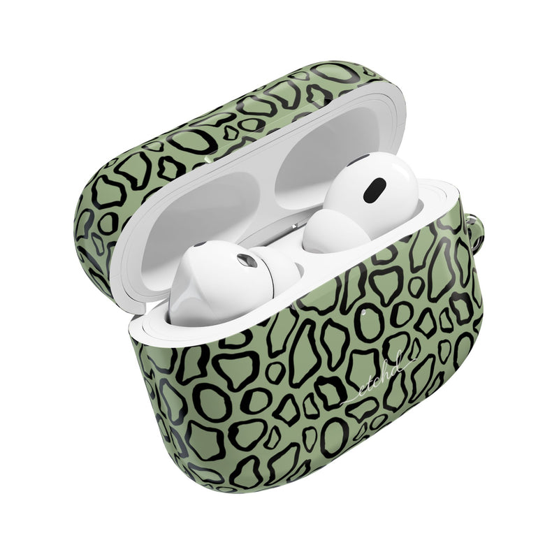 Abstract Print Sage AirPod Case by etchd, view 9