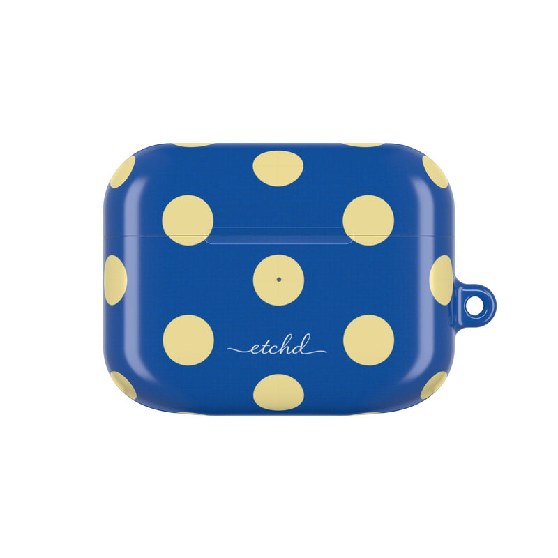 Butter & Cobalt Polka Dot AirPod Case by etchd