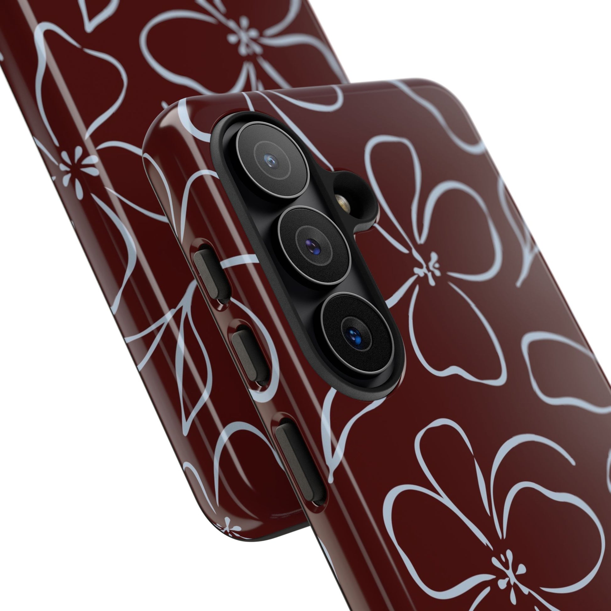Blue & Cherry Floral Phone Case by etchd, view 209