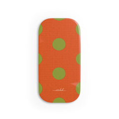 Wasabi & Persimmon Polka Dot Anello clip per telefono di etchd