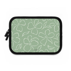 Sage & Cream Floral Laptop Sleeve by etchd, view 2