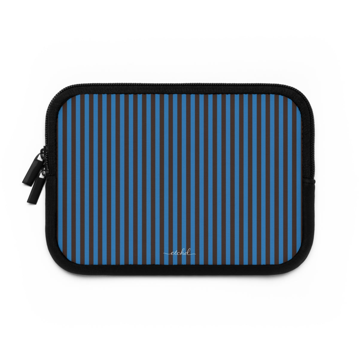 Espresso & Cerulean Striped Custodia per laptop di etchd, vista 2