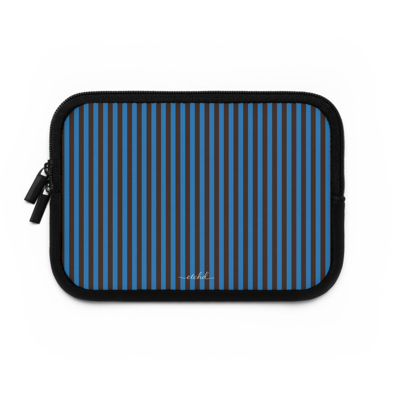 Espresso And Cerulean Laptop Sleeve by etchd, view 2