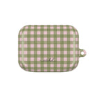 Green & Pink Gingham Custodia per AirPods
