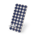 Navy & Cream Gingham Supporto per telefono