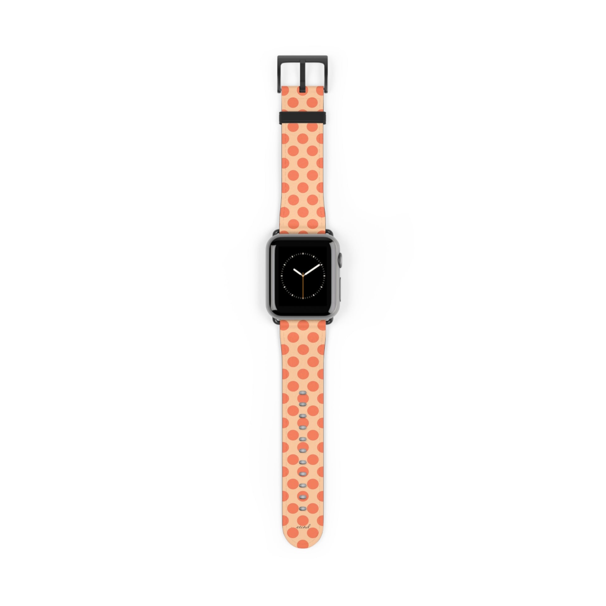 Coral And Peach Polka Dot Smartwatch Strap by etchd