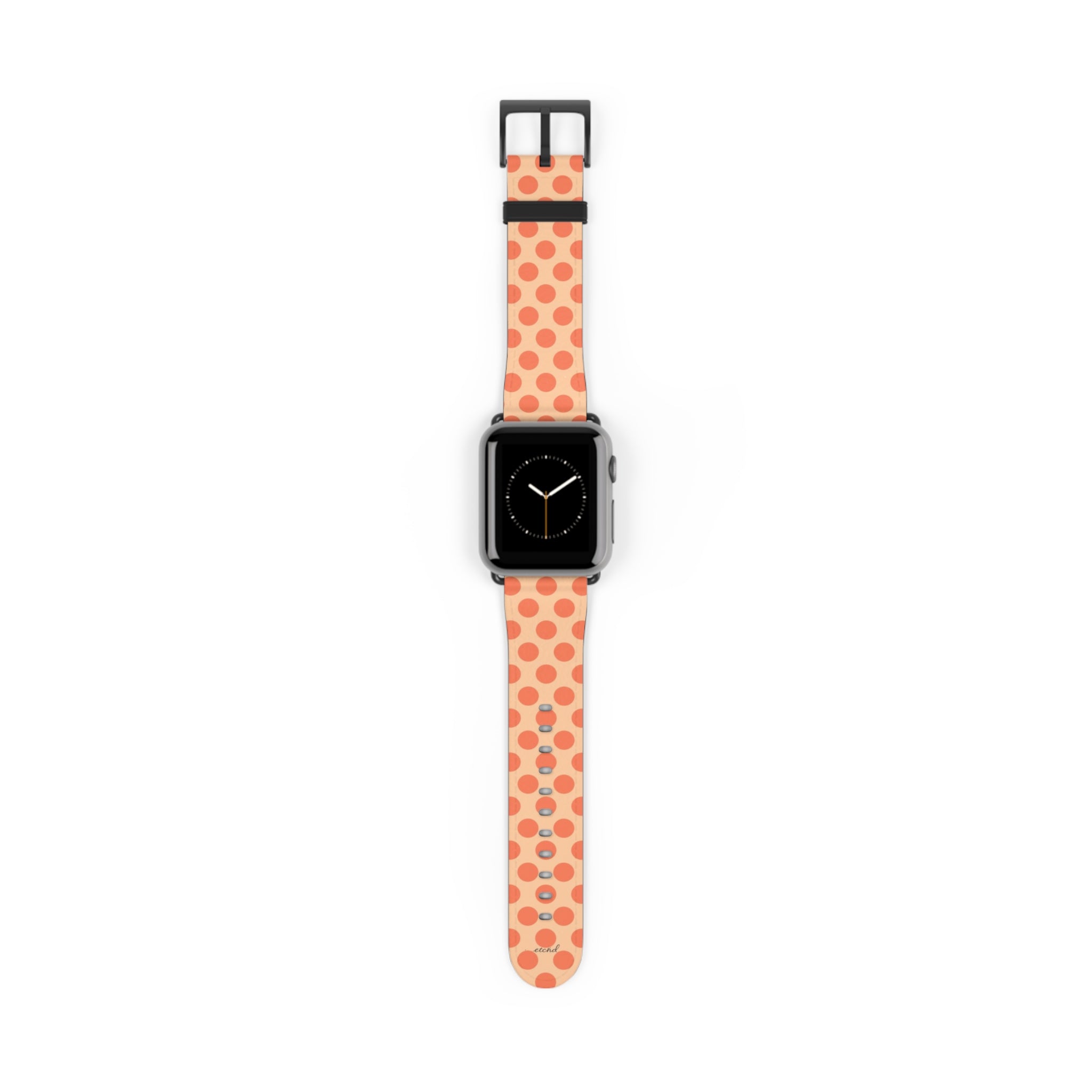 Coral And Peach Polka Dot Smartwatch Strap by etchd