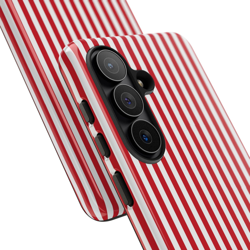 Classic Red & White Striped Phone Case by etchd, view 209