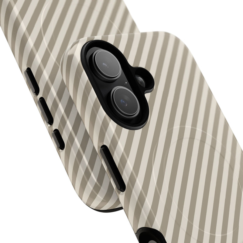 Neutral Striped Diagonal Magnetic Phone Case by etchd, view 87