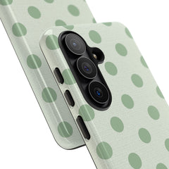 Sage & Cream Polka Dot Phone Case by etchd, view 209