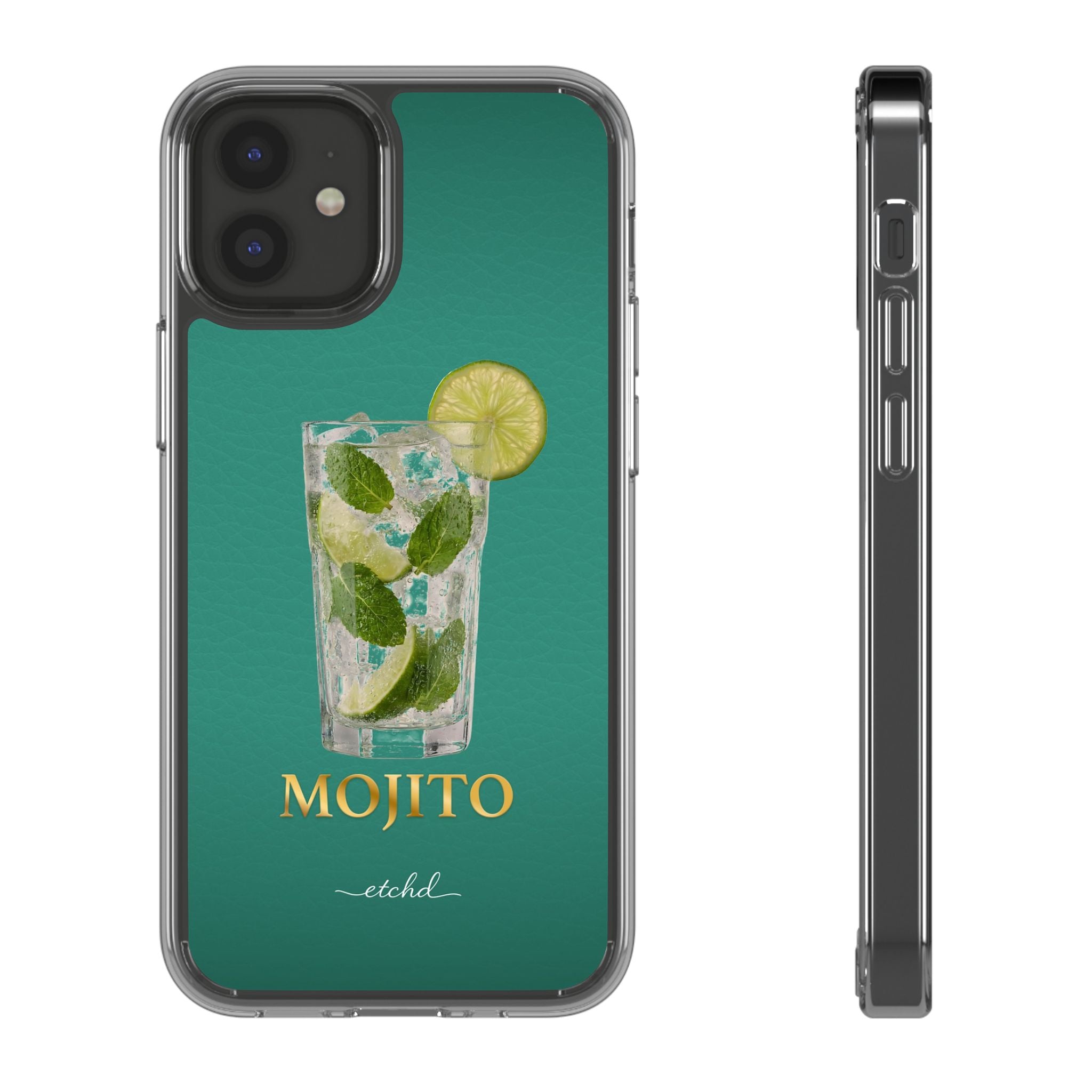 Mojito Clear Phone Case by etchd, view 2