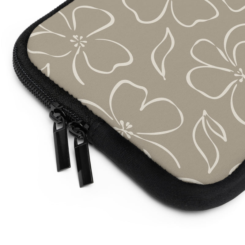 Neutral Floral Laptop Sleeve by etchd, view 12