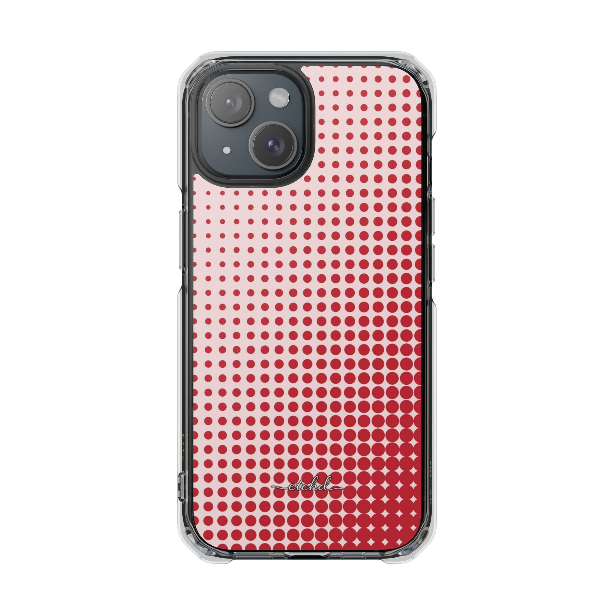 Cherry Halftone Coque Téléphone Magnétique Transparente