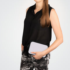 Lilac & White Gingham Laptop Sleeve by etchd, view 15