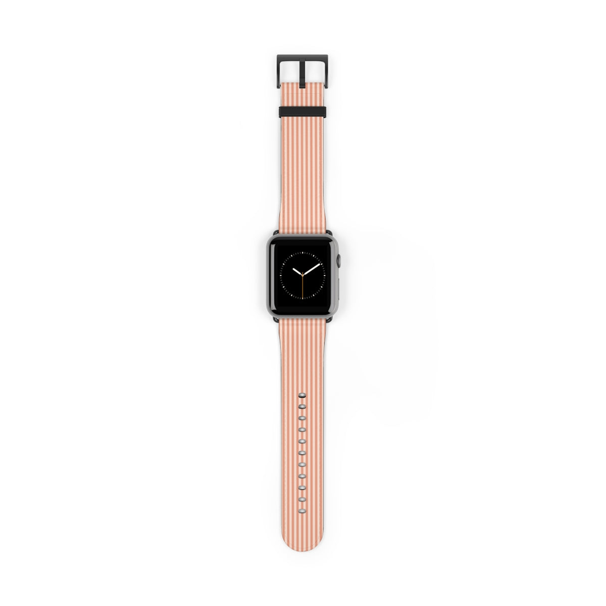 Coral & Cream Striped Cinturino per smartwatch di etchd, vista 2