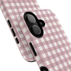 Pink Gingham Magnetic Phone Case by etchd, view 87