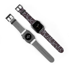 Plum & Blue Floral Smartwatch Strap by etchd, view 10