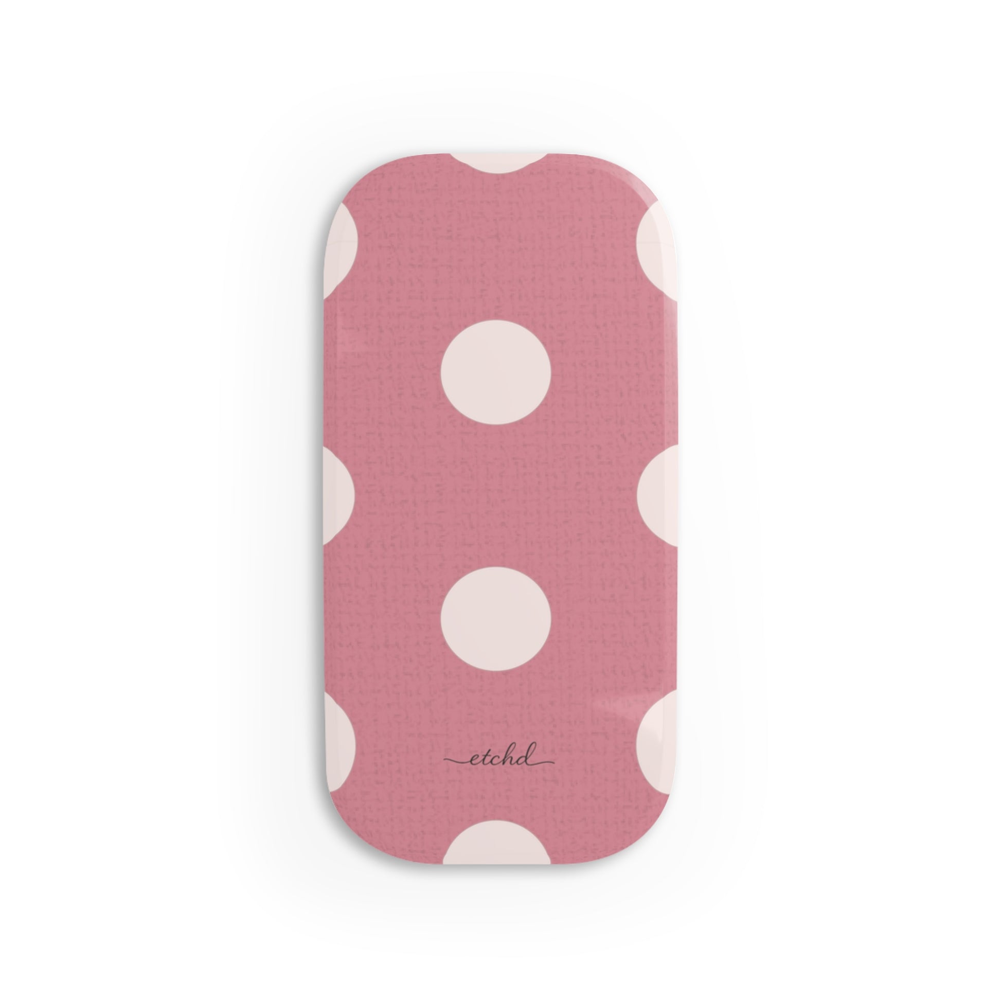Cream & Blush Polka Dot Click-On Phone Grip by etchd