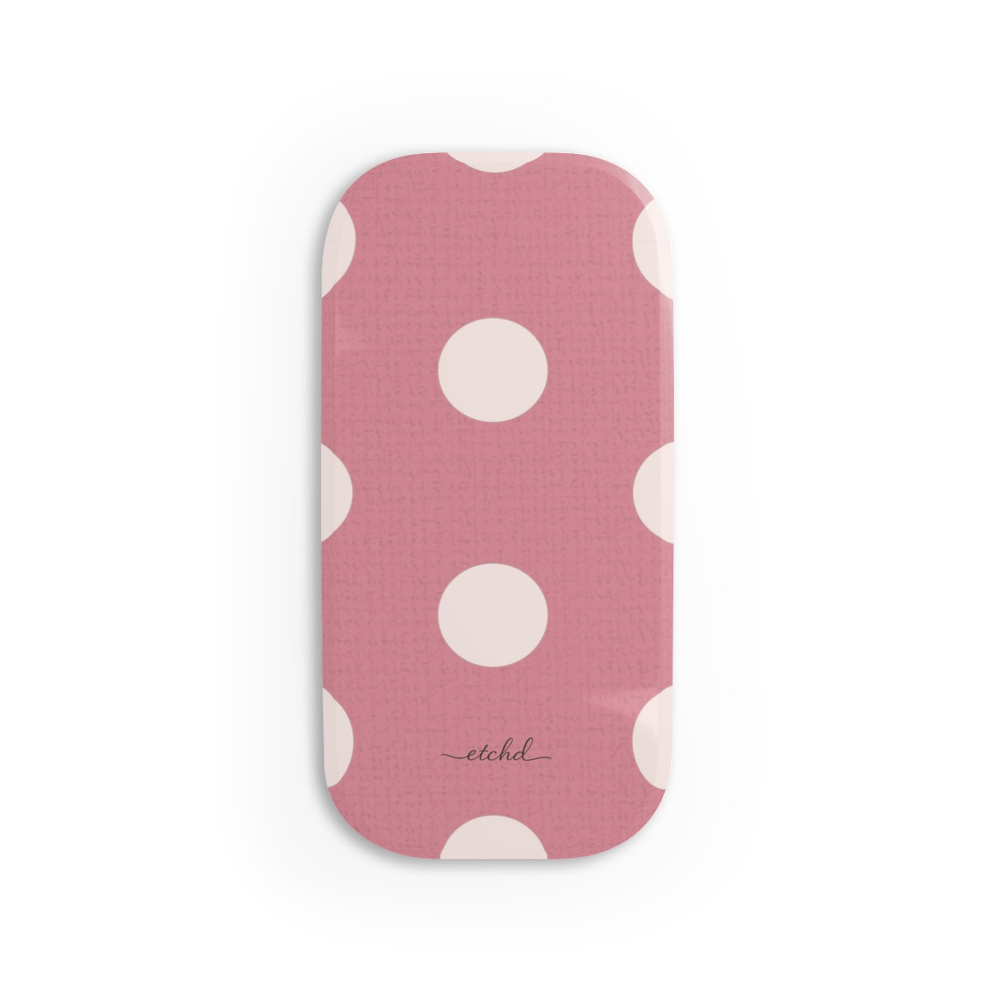 Cream & Blush Polka Dot Click-On Phone Grip by etchd
