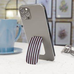 Blue & Cherry Striped Click-On Phone Grip by etchd, view 3
