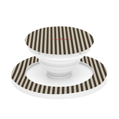 Cream & Brown Striped Phone Grip And Stand by etchd