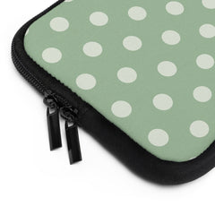Cream & Sage Polka Dot Laptop Sleeve by etchd, view 12