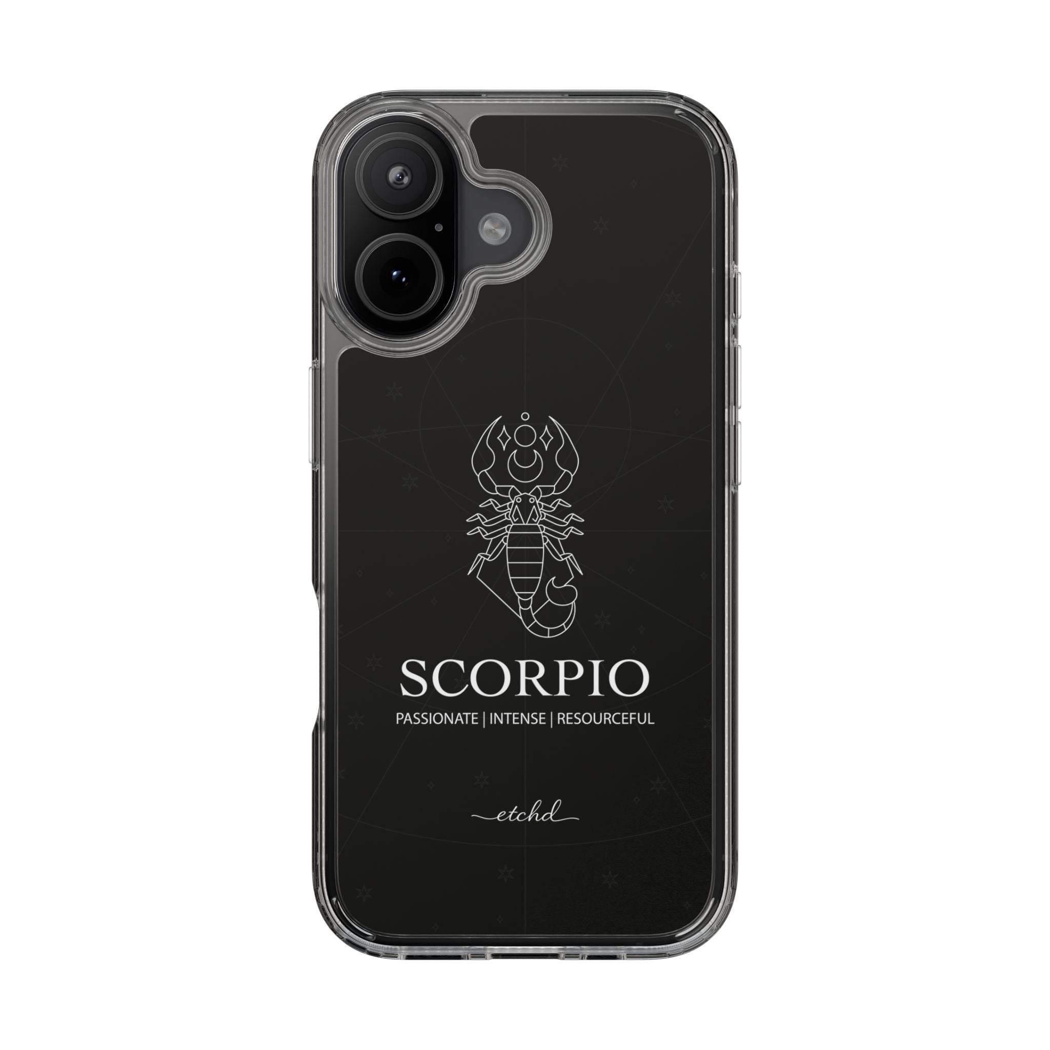 Scorpio Clear Phone Case by etchd, view 24