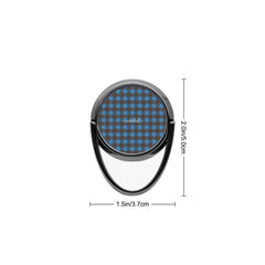Cerulean & Espresso Gingham Anello supporto per telefono di etchd, vista 3