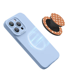 Cream & Terracotta Polka Dot Phone Grip And Stand by etchd, view 5