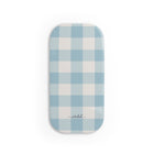 Cornflower & White Gingham Anello clip per telefono
