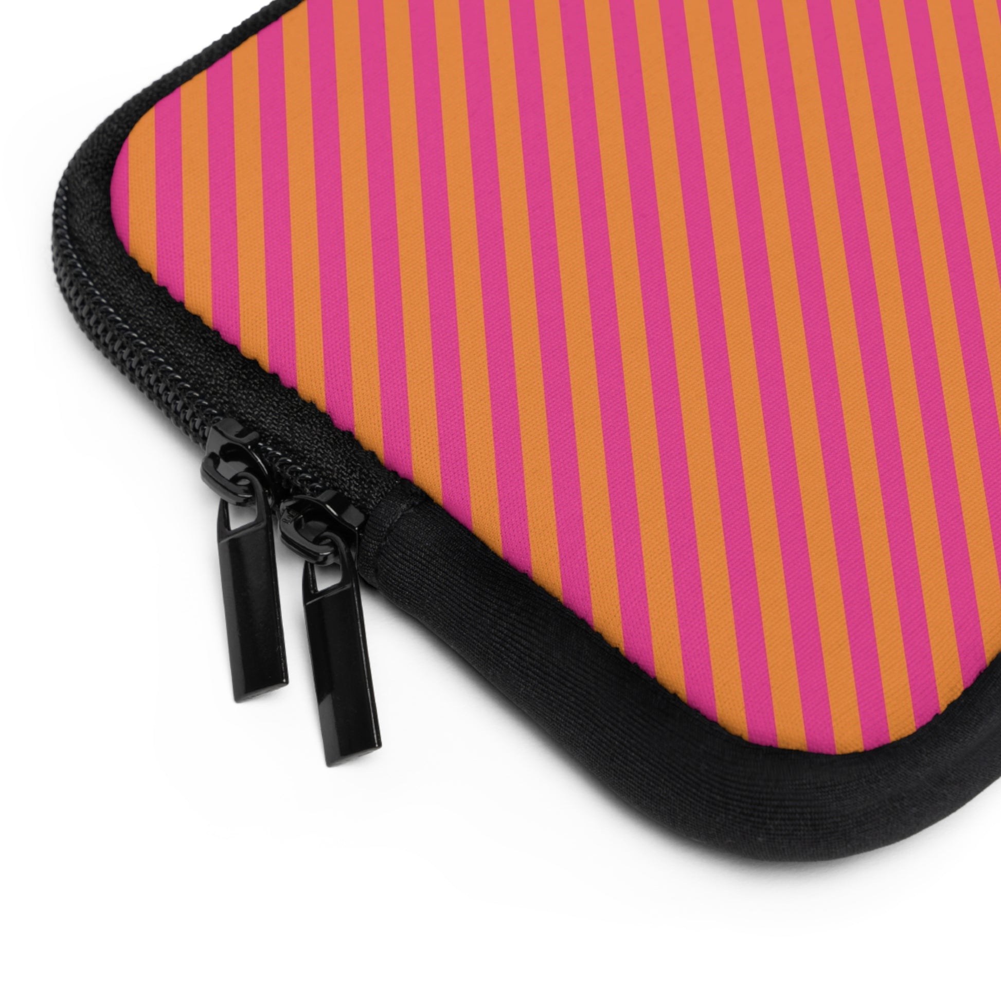 Pink & Orange Striped Diagonal Laptop Sleeve by etchd, view 12