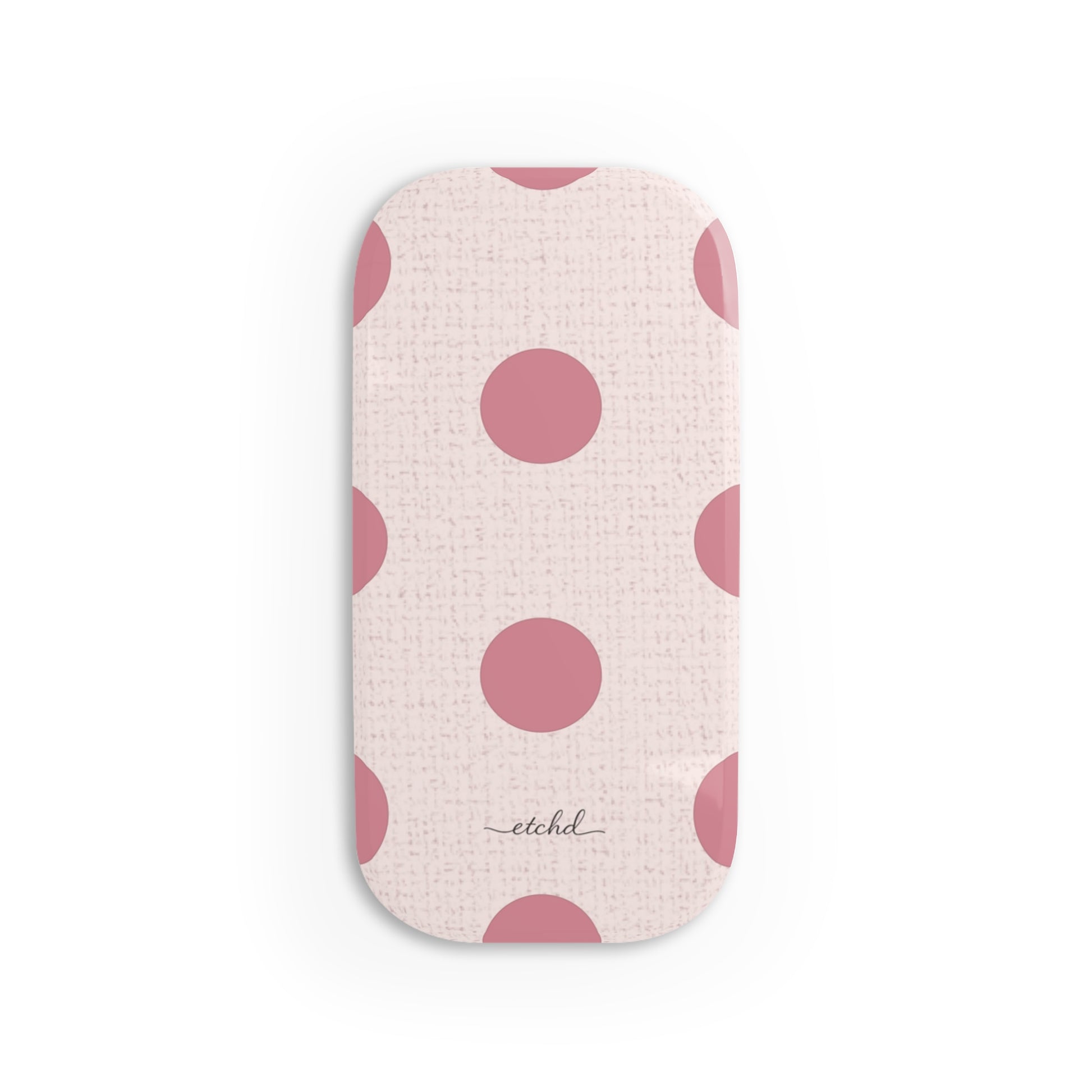 Blush Polka Dot Click-On Phone Grip by etchd