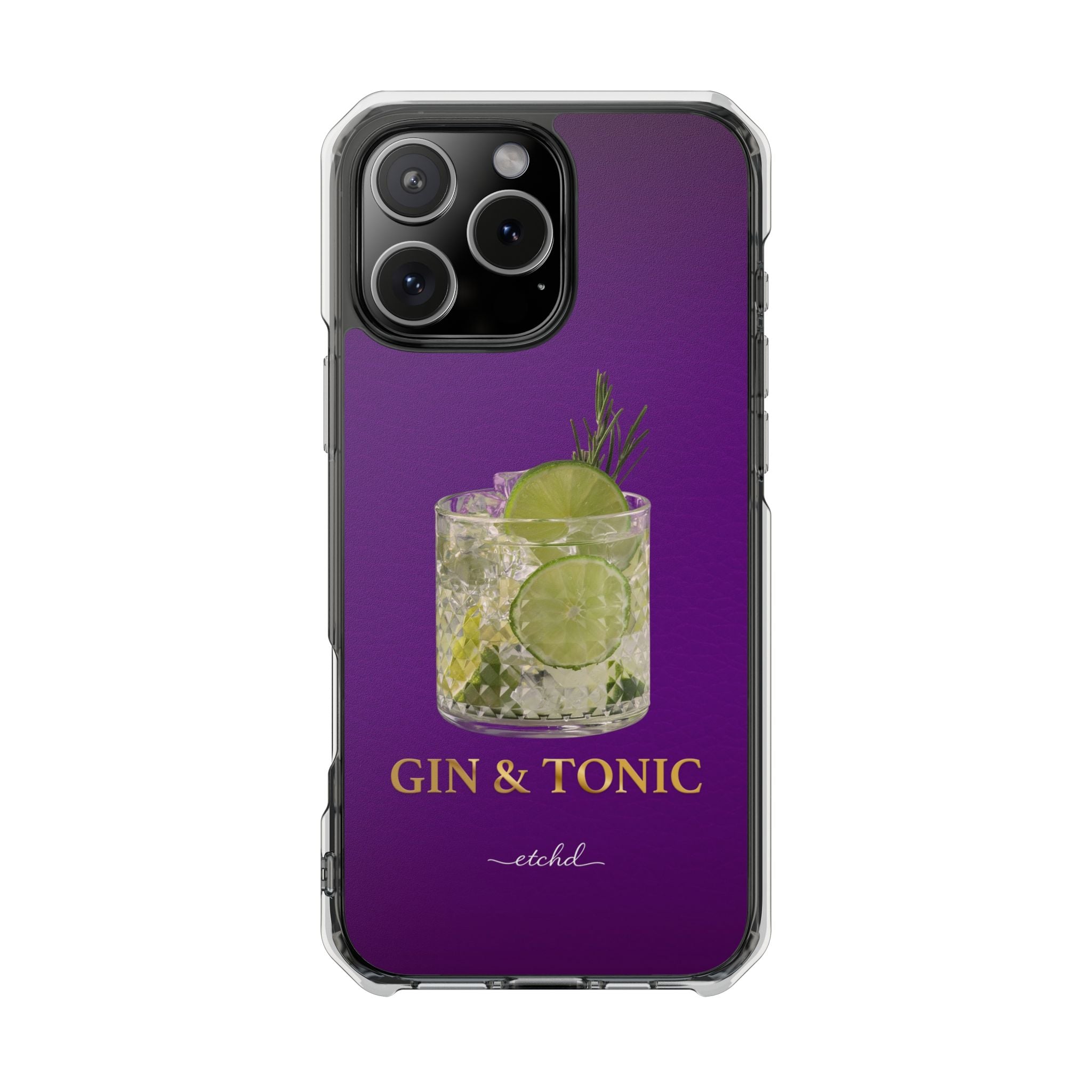 Gin & Tonic Clear Magnetic Phone Case by etchd
