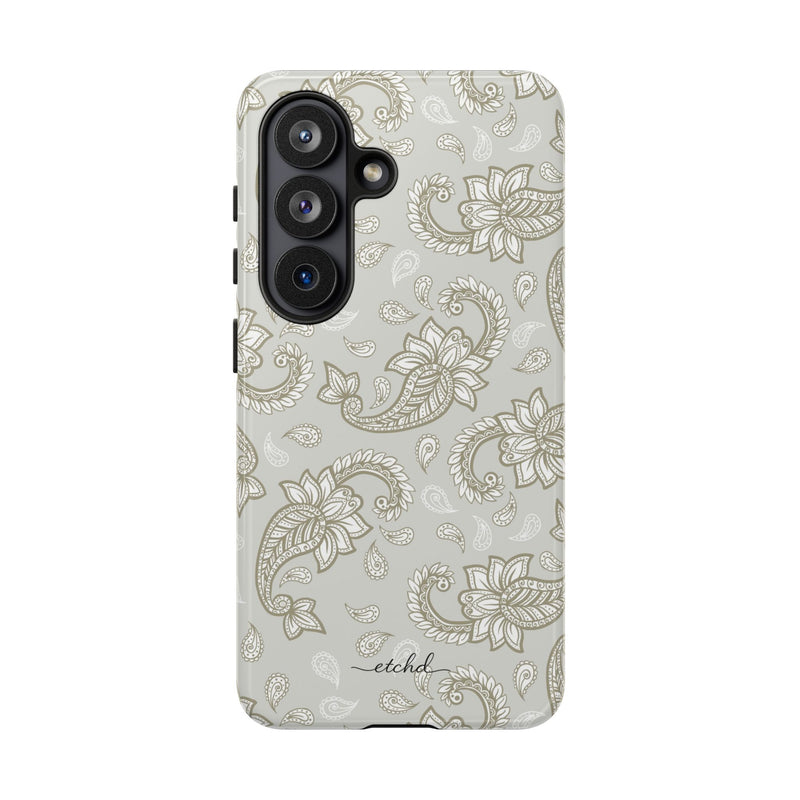 Beige Paisley Phone Case by etchd, view 61