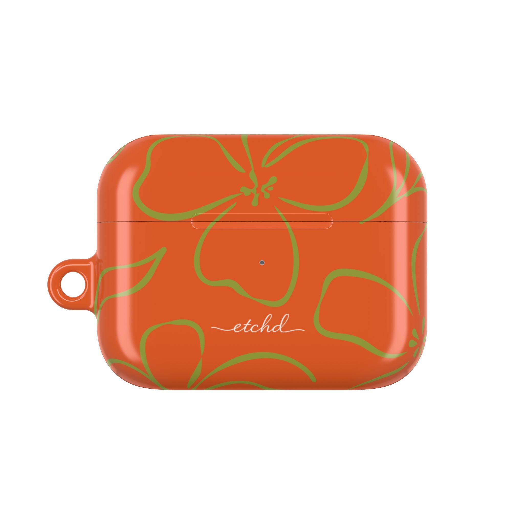 Persimmon & Wasabi Floral AirPod Case by etchd, view 2