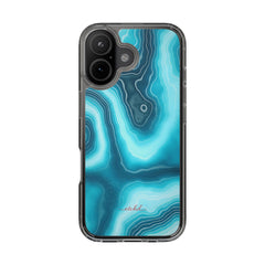Aquamarine Clear Phone Case by etchd, view 35